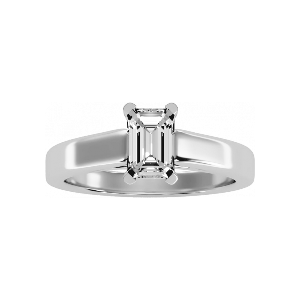 Flawless Solitaire Ring In 925 Sterling Silver - Four