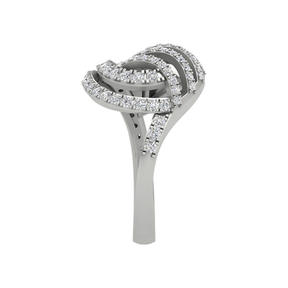 Flickering Loop Cluster Ring In 925 Sterling Silver - Seven