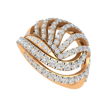 Flickering Loop Cluster Ring In 925 Sterling Silver - Nine