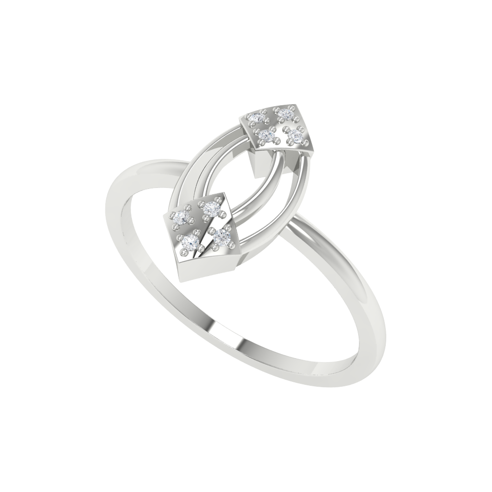 Flicker Hoop Ring In 925 Sterling Silver - Five