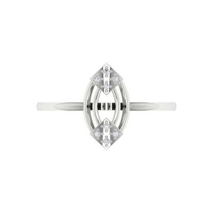 Flicker Hoop Ring In 925 Sterling Silver - Six