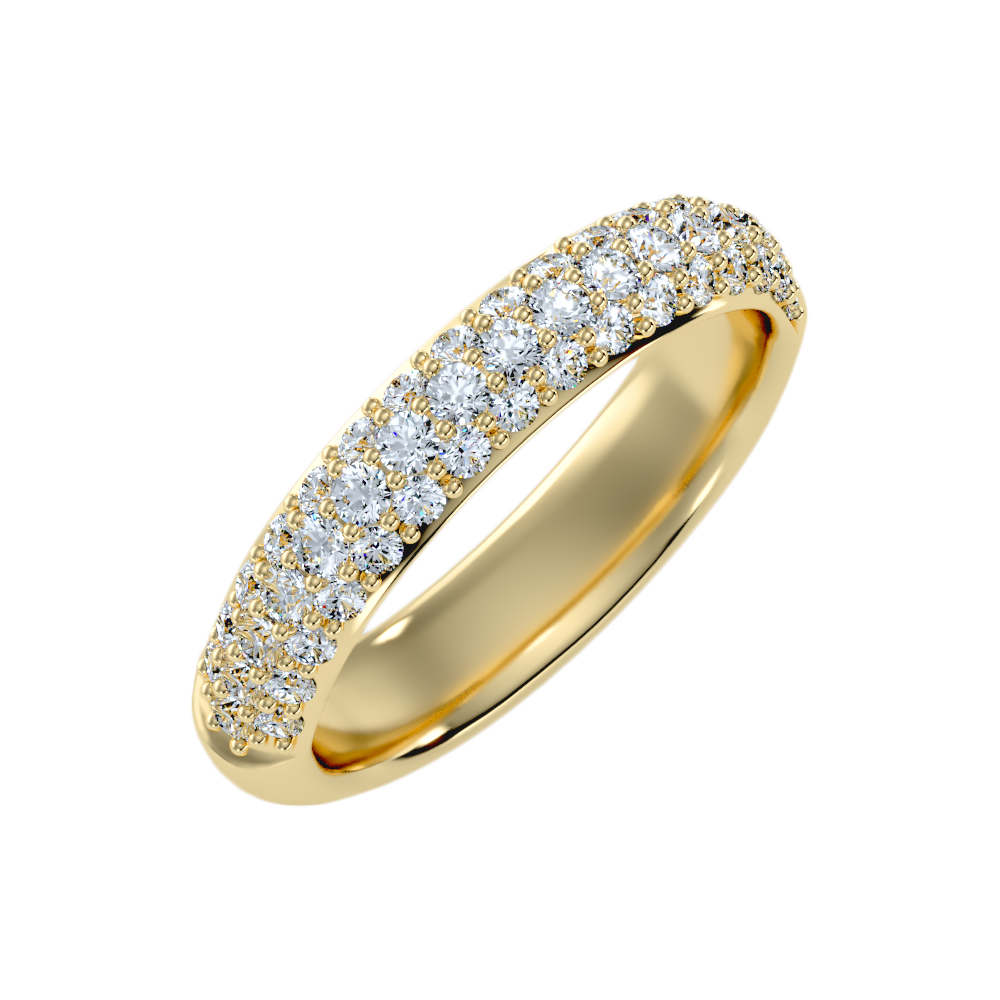 Fling Half Eternity Band In 925 Sterling Silver - Two