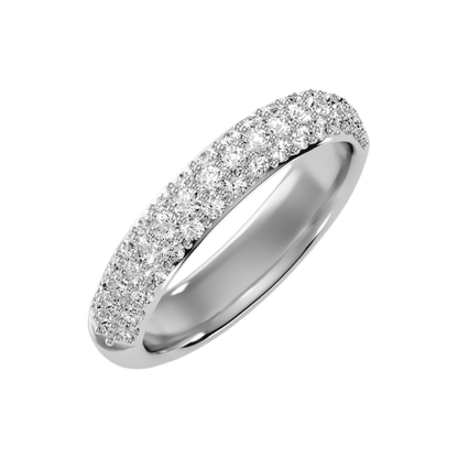 Fling Half Eternity Band In 925 Sterling Silver - Six