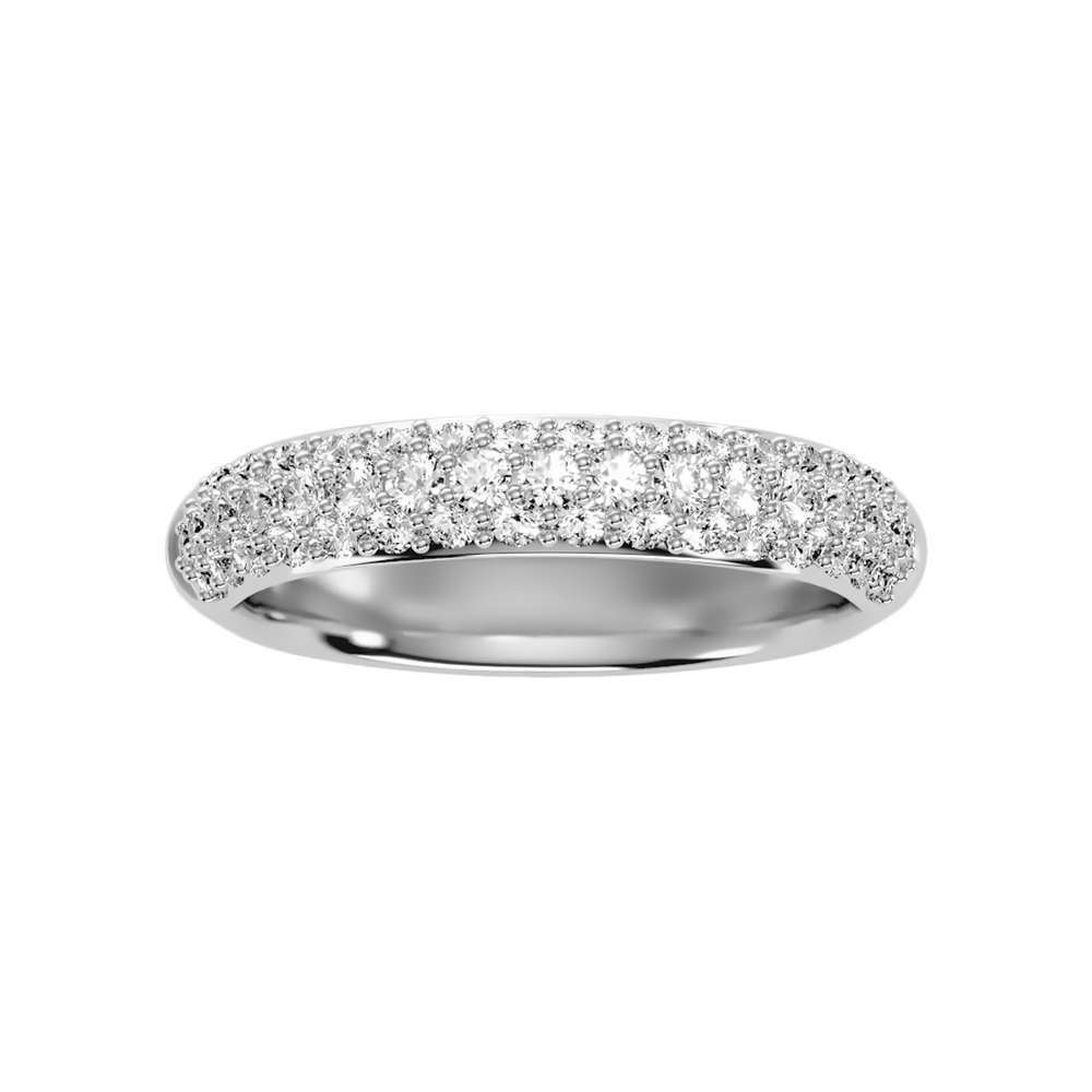 Fling Half Eternity Band In 925 Sterling Silver - Seven