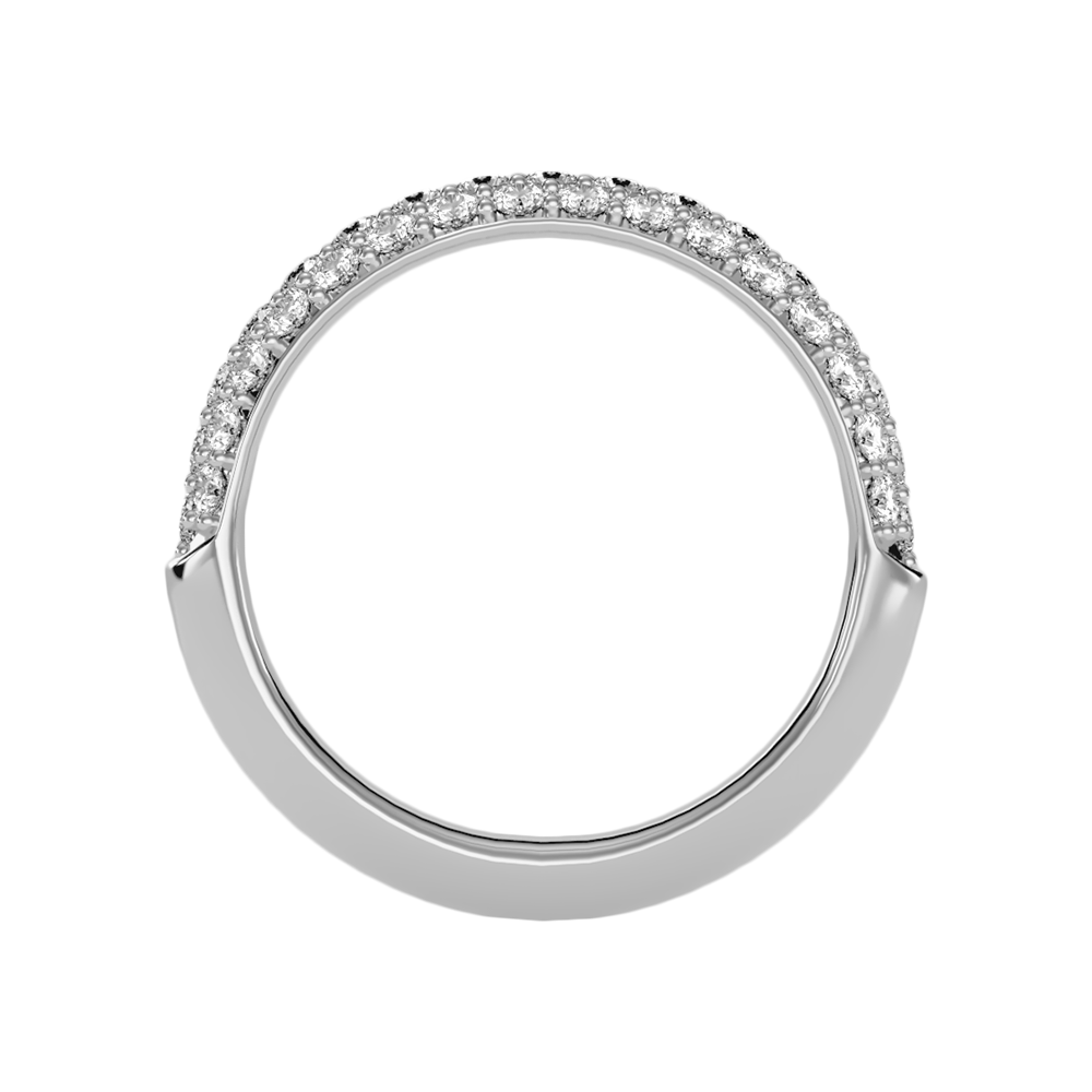 Fling Half Eternity Band In 925 Sterling Silver - Nine