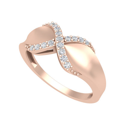 Floral Bow Band In 925 Sterling Silver - One