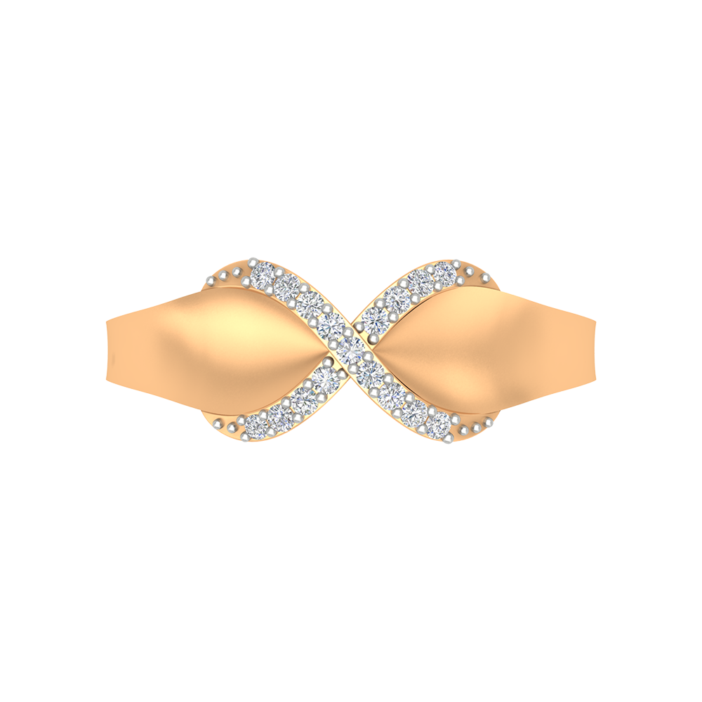 Floral Bow Band In 925 Sterling Silver - Ten