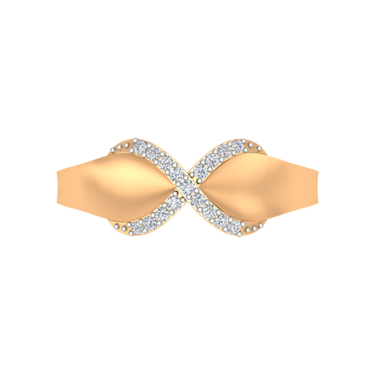 Floral Bow Band In 925 Sterling Silver - Ten