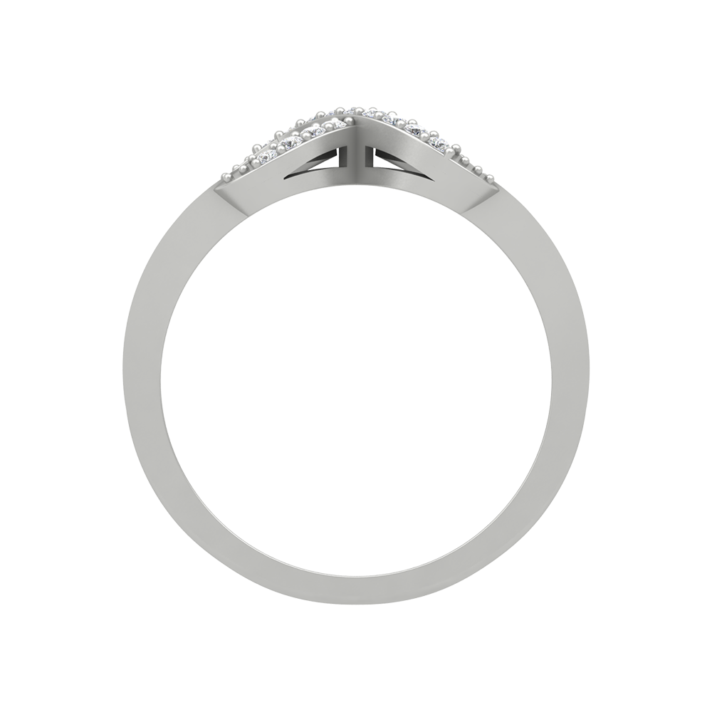 Floral Bow Band In 925 Sterling Silver - Eight