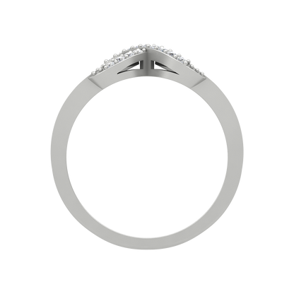 Floral Bow Band In 925 Sterling Silver - Eight