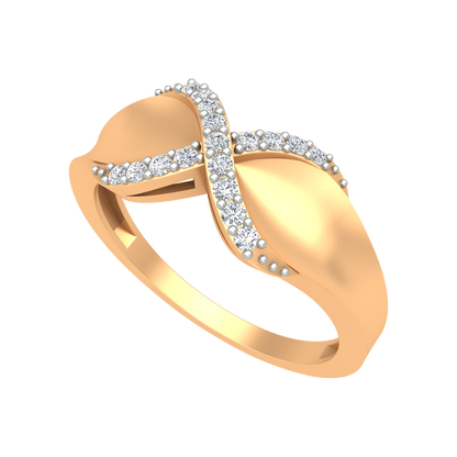 Floral Bow Band In 925 Sterling Silver - Nine
