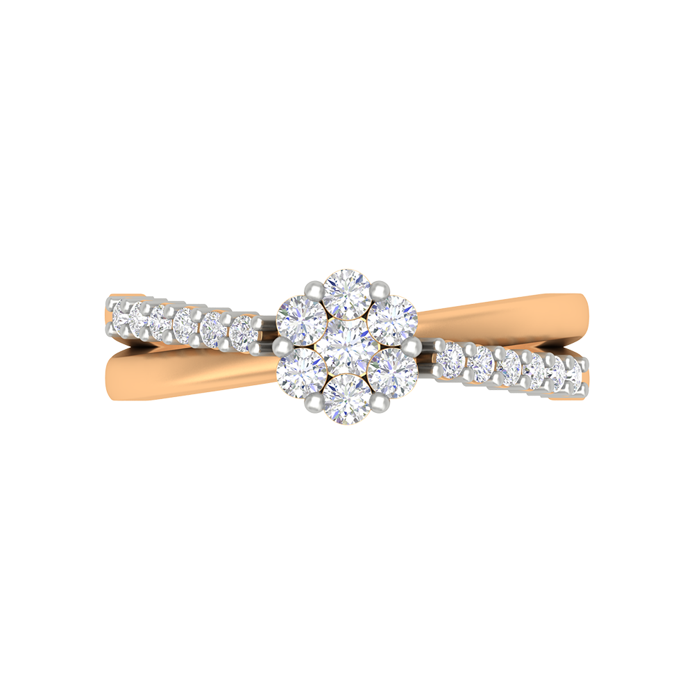 Floral Doom Ring In 925 Sterling Silver - Ten