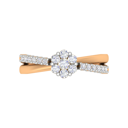 Floral Doom Ring In 925 Sterling Silver - Ten