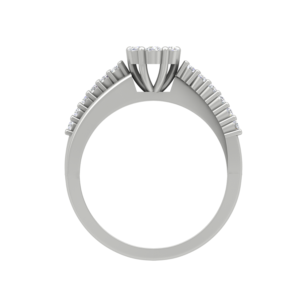 Floral Doom Ring In 925 Sterling Silver - Eight