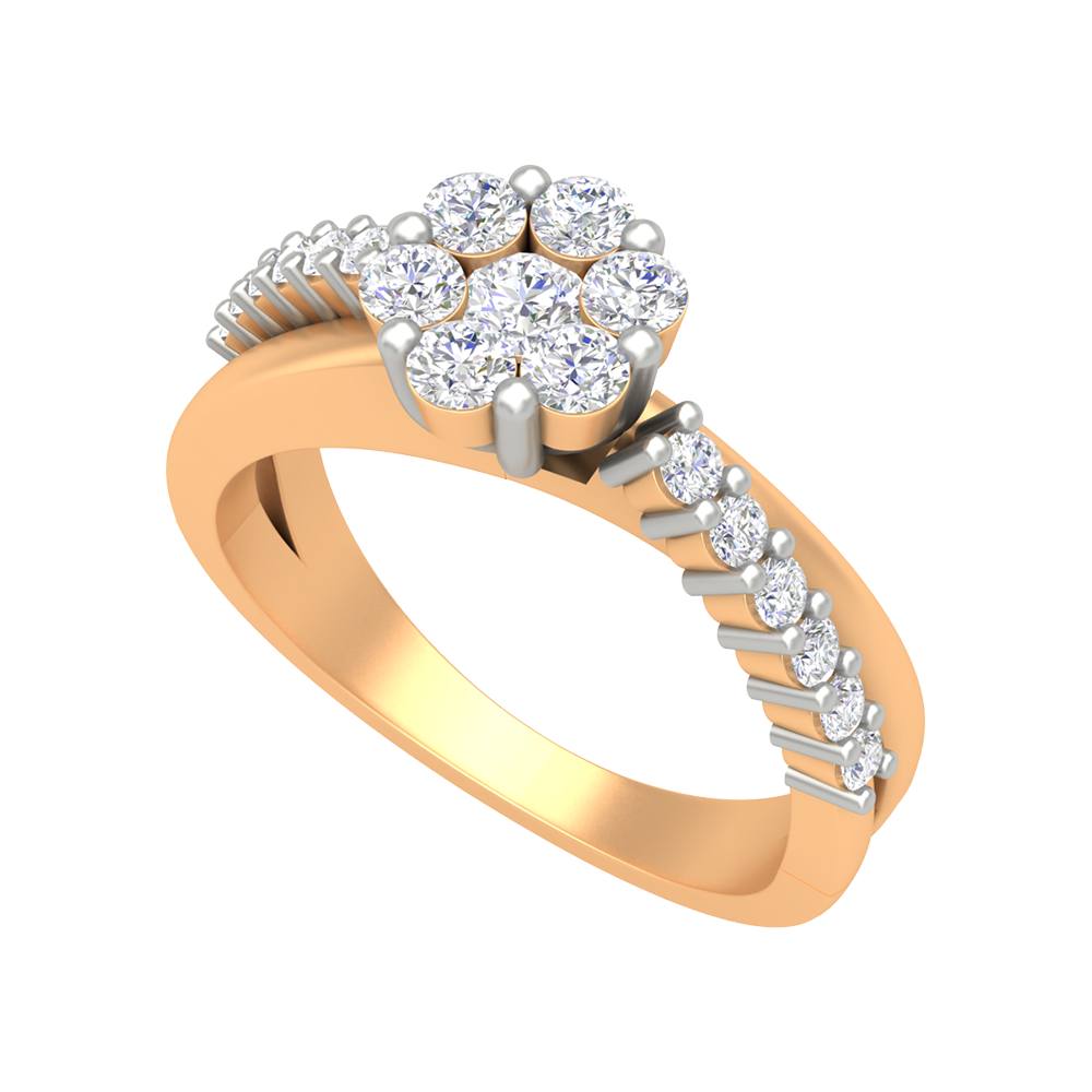 Floral Doom Ring In 925 Sterling Silver - Nine