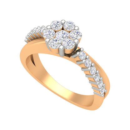 Floral Doom Ring In 925 Sterling Silver - Nine