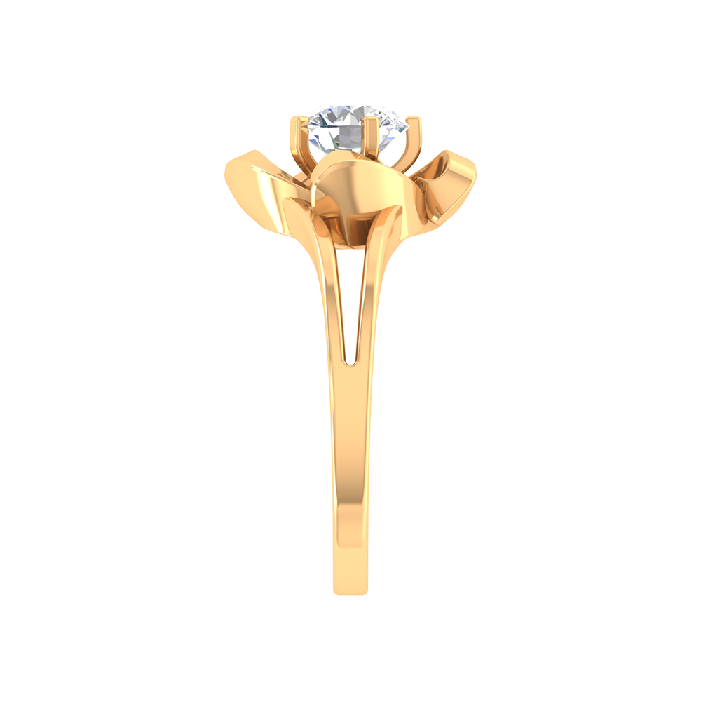 Floral Fiesta Solitaire Ring In 925 Sterling Silver - Eleven