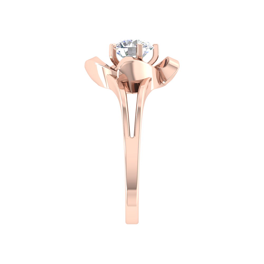 Floral Fiesta Solitaire Ring In 925 Sterling Silver - Three