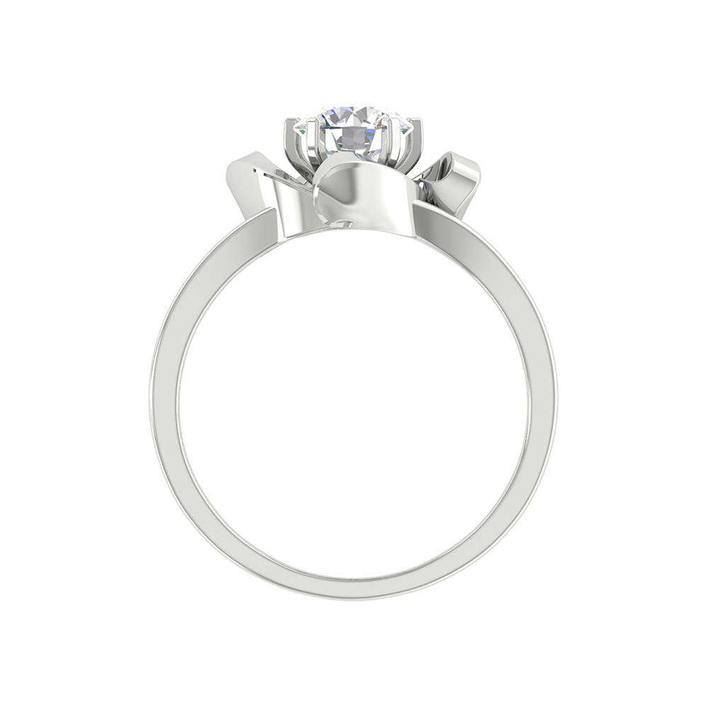 Floral Fiesta Solitaire Ring In 925 Sterling Silver - Eight