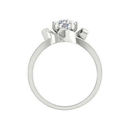 Floral Fiesta Solitaire Ring In 925 Sterling Silver - Eight