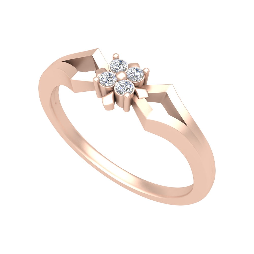 Floral Wedding Diamond Band - One