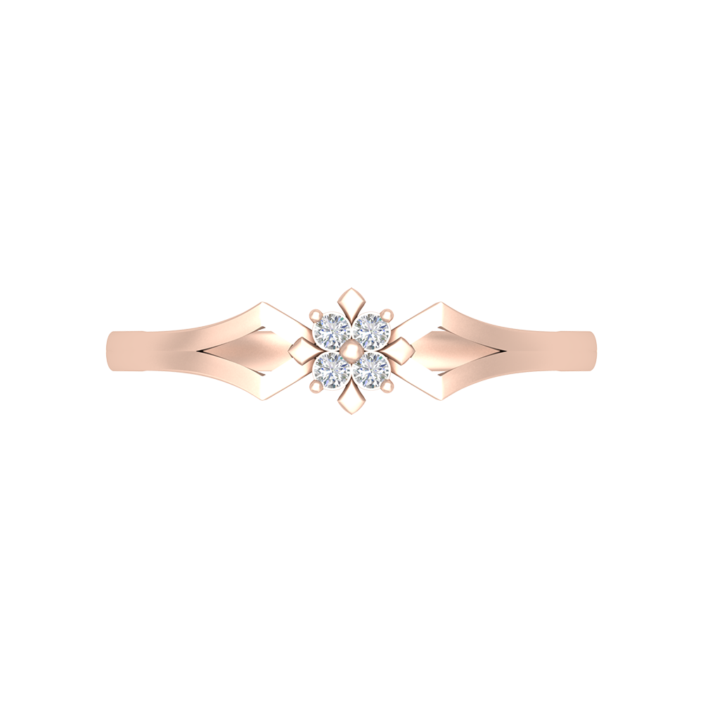 Floral Wedding Diamond Band - Two