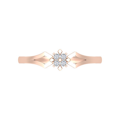 Floral Wedding Diamond Band - Two