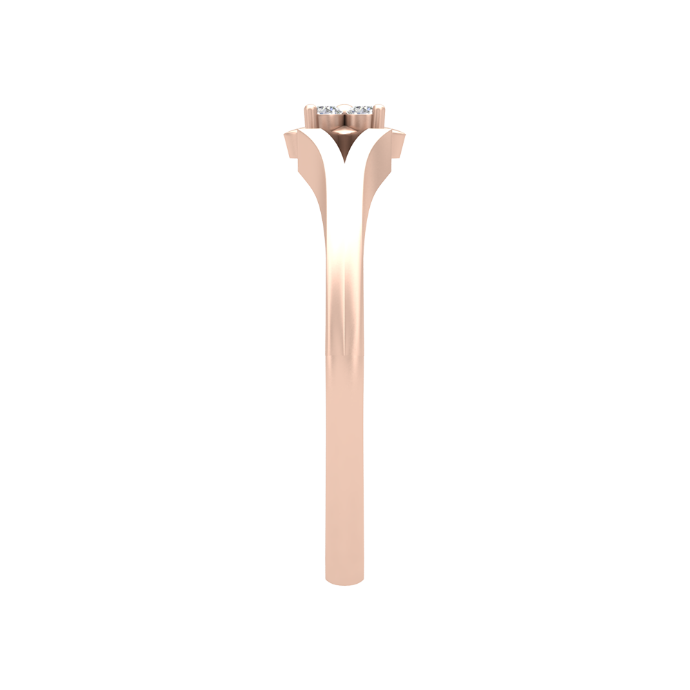 Floral Wedding Diamond Band - Three