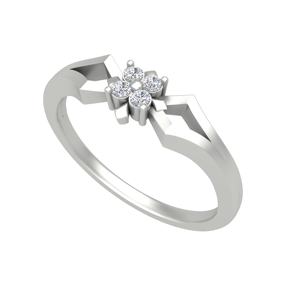 Floral Wedding Diamond Band - Five