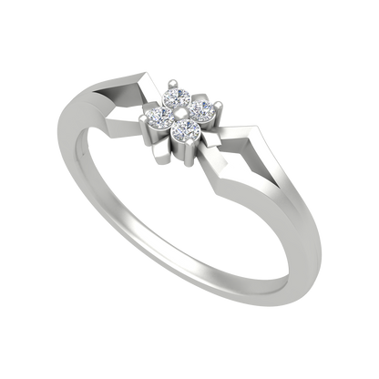 Floral Wedding Diamond Band - Five