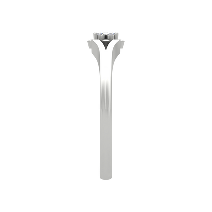 Floral Wedding Diamond Band In 925 Sterling Silver - Seven