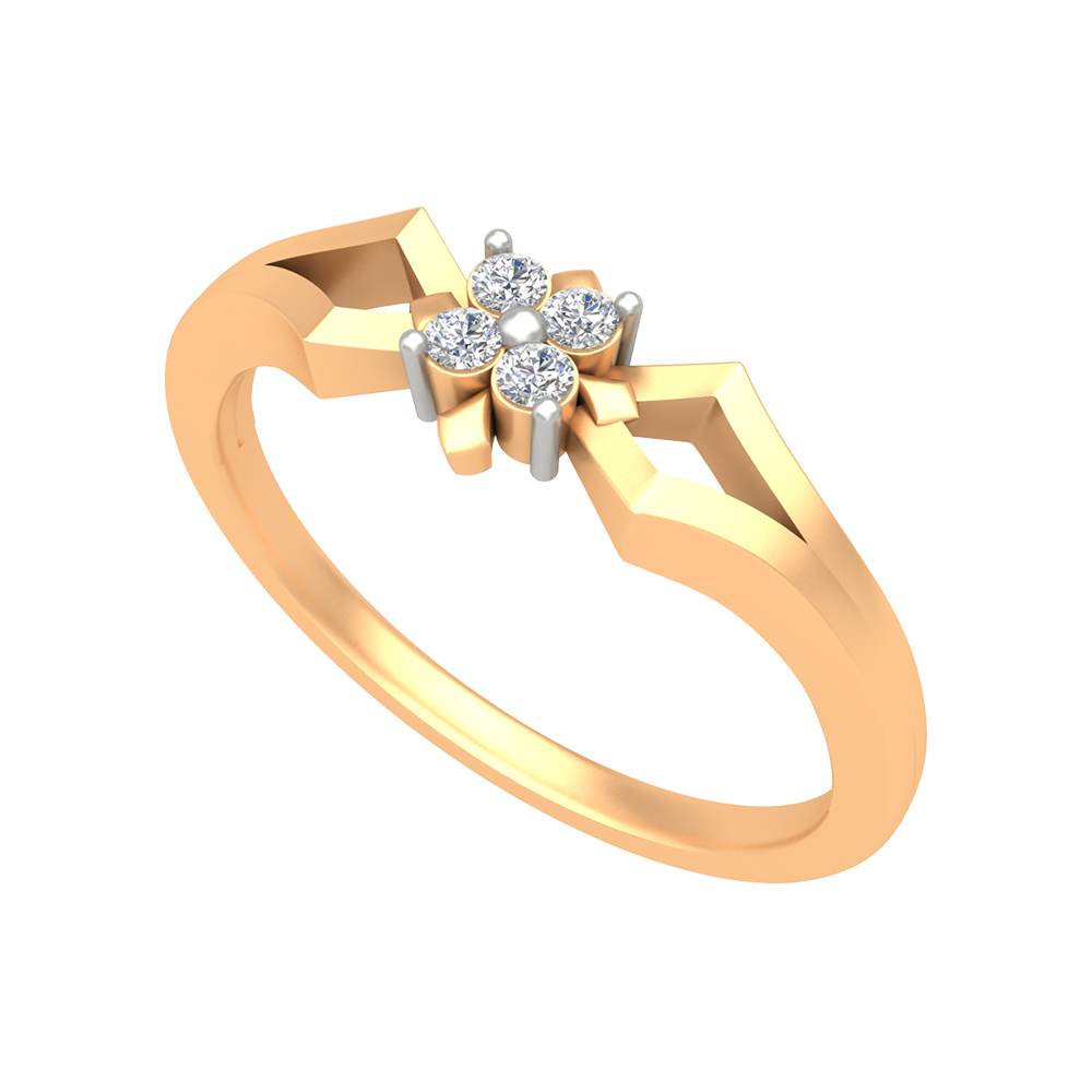 Floral Wedding Diamond Band - Nine
