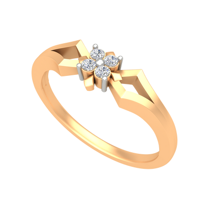 Floral Wedding Diamond Band In 925 Sterling Silver - Nine