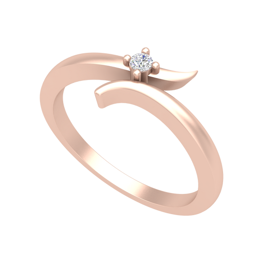 Flora Ray Solitaire Ring In 925 Sterling Silver - One