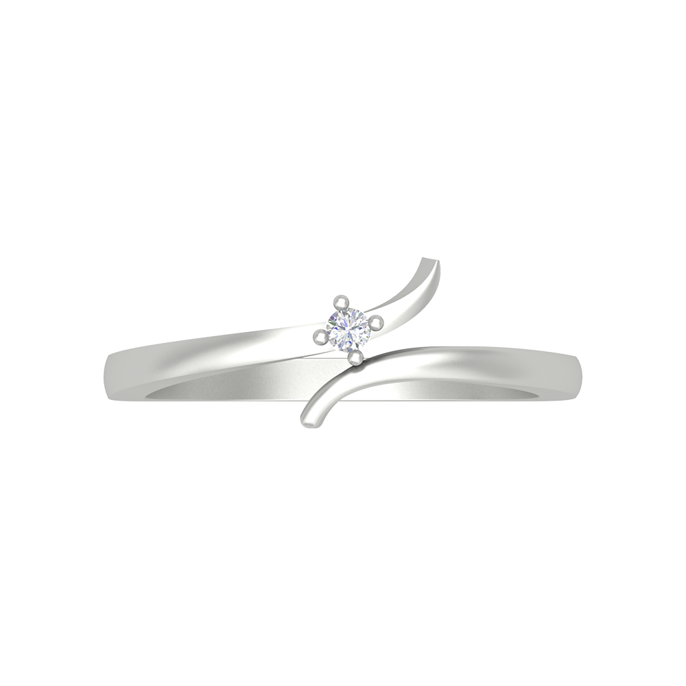 Flora Ray Solitaire Ring In 925 Sterling Silver - Six