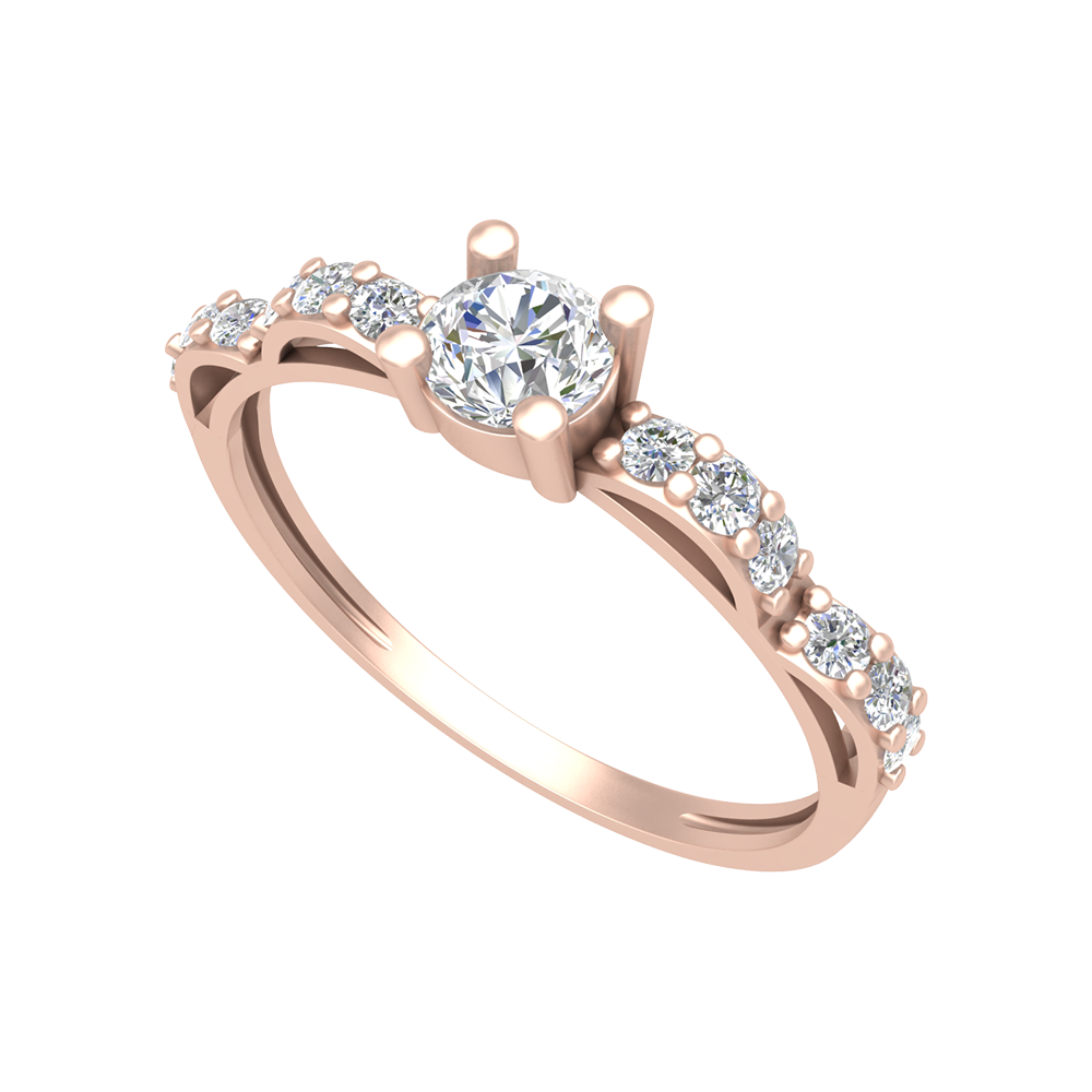 Floret Ring In 925 Sterling Silver - One