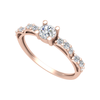 Floret Ring In 925 Sterling Silver - One
