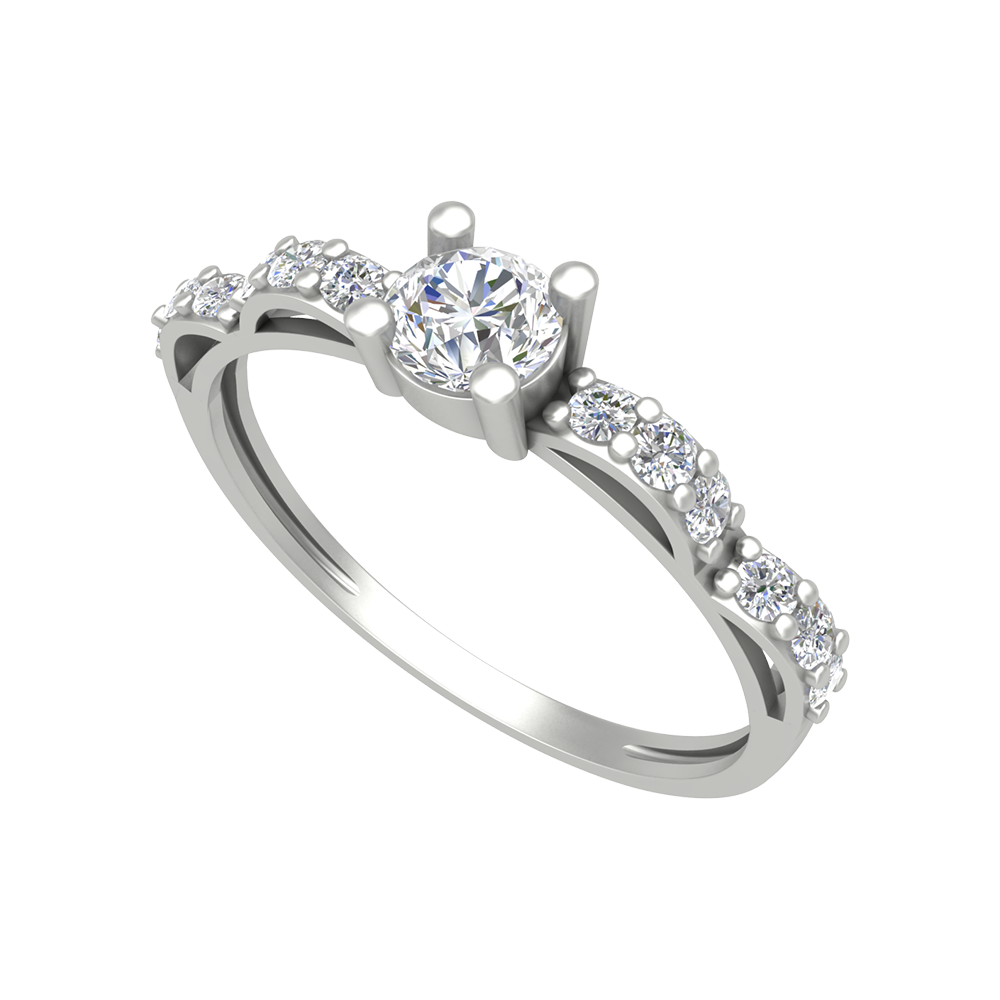 Floret Ring In 925 Sterling Silver - Five