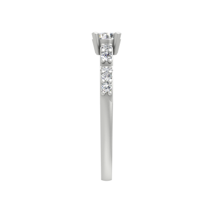 Floret Ring In 925 Sterling Silver - Seven