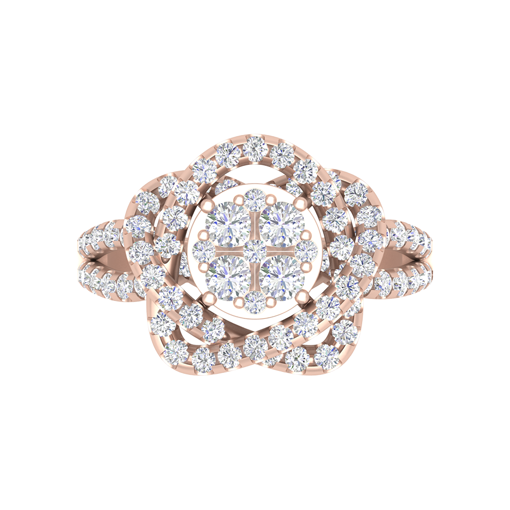 Flower Cocktail Ring - Two