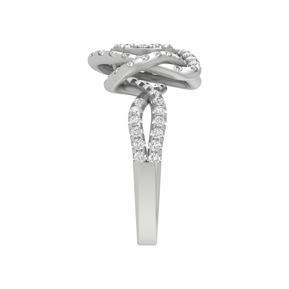 Flower Cocktail Ring In 925 Sterling Silver - Seven