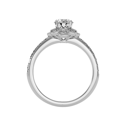 Flower Shaped Gold & Diamond Ring - Eight