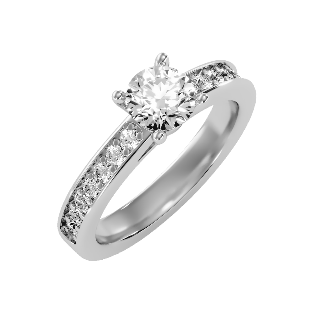 Flower Solitaire Ring - One