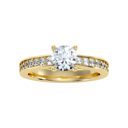 Flower Solitaire Ring - Ten