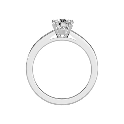 Flower Solitaire Ring In 925 Sterling Silver - Two