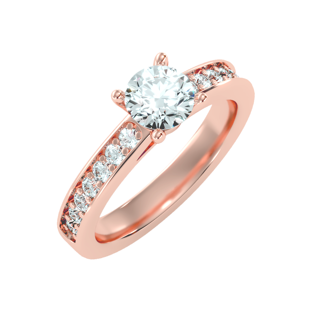 Flower Solitaire Ring - Five