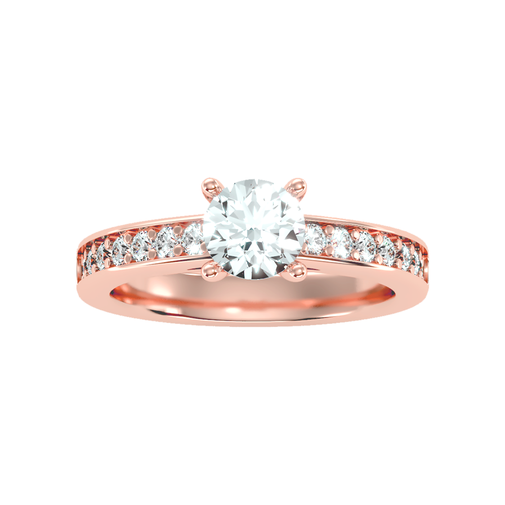 Flower Solitaire Ring In 925 Sterling Silver - Seven