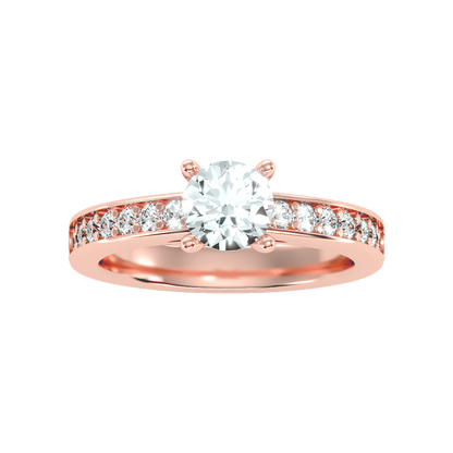 Flower Solitaire Ring In 925 Sterling Silver - Seven