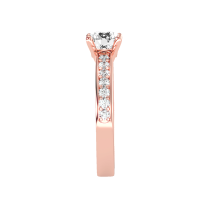 Flower Solitaire Ring In 925 Sterling Silver - Eight