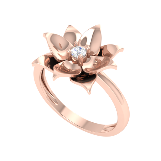 Flower World Ring In 925 Sterling Silver - One
